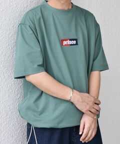 SHIPS / シップス Tシャツ | 【SHIPS any別注】prince:〈吸水速乾/UVカット/遮熱〉ボックス ロゴ 刺繍 スピンドル Tシャツ◇