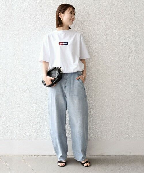 SHIPS / シップス Tシャツ | 【SHIPS any別注】prince:〈吸水速乾/UVカット/遮熱〉ボックス ロゴ 刺繍 スピンドル Tシャツ◇ | 詳細1