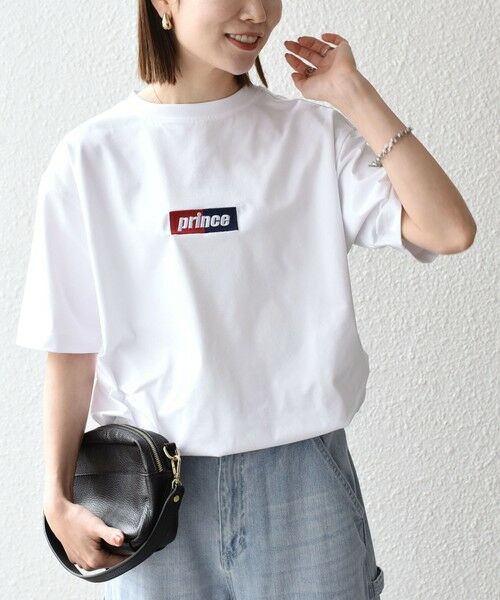 SHIPS / シップス Tシャツ | 【SHIPS any別注】prince:〈吸水速乾/UVカット/遮熱〉ボックス ロゴ 刺繍 スピンドル Tシャツ◇ | 詳細2