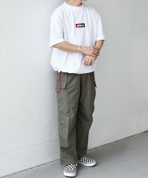 SHIPS / シップス Tシャツ | 【SHIPS any別注】prince:〈吸水速乾/UVカット/遮熱〉ボックス ロゴ 刺繍 スピンドル Tシャツ◇ | 詳細4