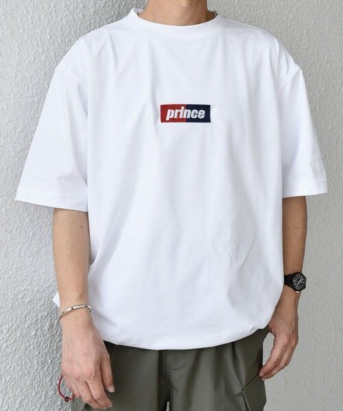 SHIPS / シップス Tシャツ | 【SHIPS any別注】prince:〈吸水速乾/UVカット/遮熱〉ボックス ロゴ 刺繍 スピンドル Tシャツ◇ | 詳細5