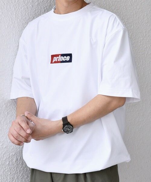 SHIPS / シップス Tシャツ | 【SHIPS any別注】prince:〈吸水速乾/UVカット/遮熱〉ボックス ロゴ 刺繍 スピンドル Tシャツ◇ | 詳細7