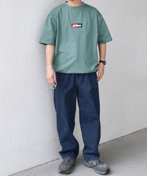 SHIPS / シップス Tシャツ | 【SHIPS any別注】prince:〈吸水速乾/UVカット/遮熱〉ボックス ロゴ 刺繍 スピンドル Tシャツ◇ | 詳細26