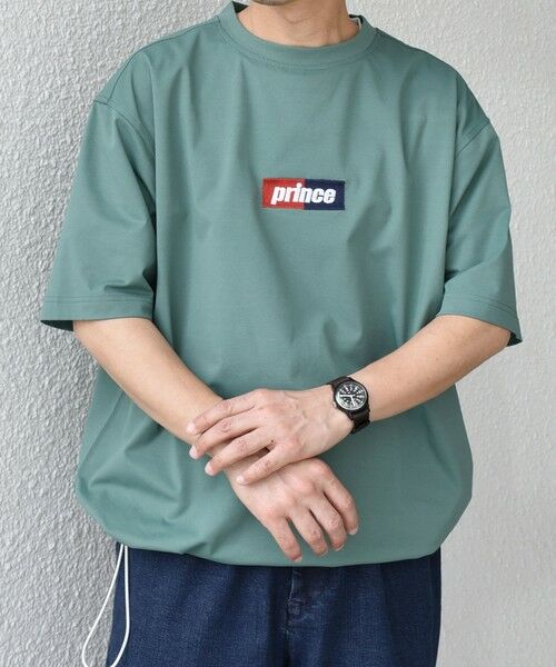 SHIPS / シップス Tシャツ | 【SHIPS any別注】prince:〈吸水速乾/UVカット/遮熱〉ボックス ロゴ 刺繍 スピンドル Tシャツ◇ | 詳細28