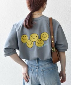 SHIPS / シップス Tシャツ | 【SHIPS any別注】athletic wear MASON: スマイルマーク/刺繍 スウェット Tシャツ◇