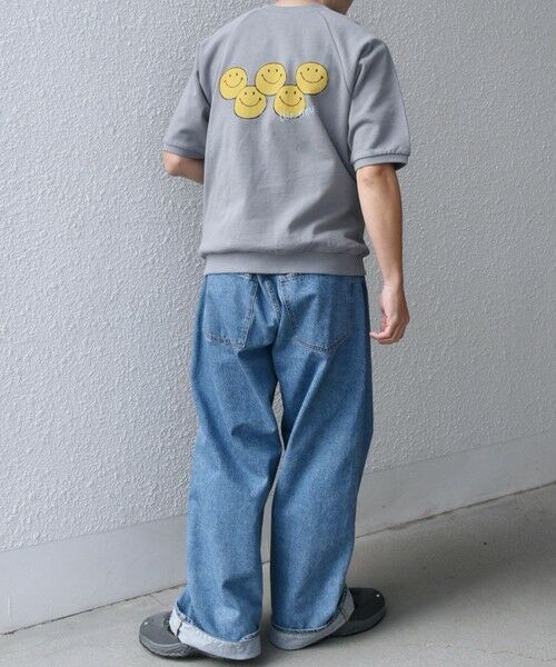 SHIPS / シップス Tシャツ | 【SHIPS any別注】athletic wear MASON: スマイルマーク/刺繍 スウェット Tシャツ◇ | 詳細5