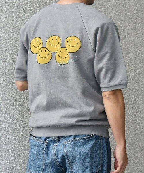 SHIPS / シップス Tシャツ | 【SHIPS any別注】athletic wear MASON: スマイルマーク/刺繍 スウェット Tシャツ◇ | 詳細6