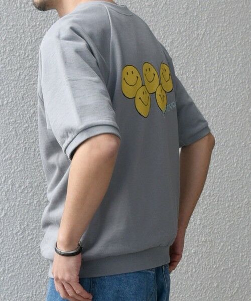 SHIPS / シップス Tシャツ | 【SHIPS any別注】athletic wear MASON: スマイルマーク/刺繍 スウェット Tシャツ◇ | 詳細7