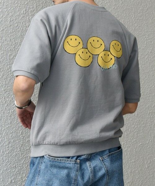 SHIPS / シップス Tシャツ | 【SHIPS any別注】athletic wear MASON: スマイルマーク/刺繍 スウェット Tシャツ◇ | 詳細8