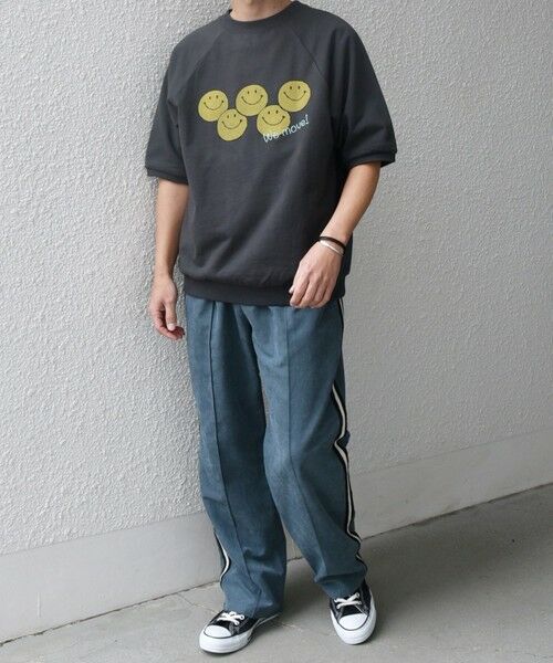 SHIPS / シップス Tシャツ | 【SHIPS any別注】athletic wear MASON: スマイルマーク/刺繍 スウェット Tシャツ◇ | 詳細12