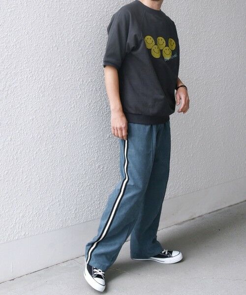 SHIPS / シップス Tシャツ | 【SHIPS any別注】athletic wear MASON: スマイルマーク/刺繍 スウェット Tシャツ◇ | 詳細13