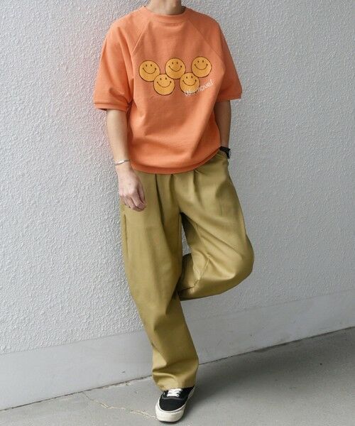 SHIPS / シップス Tシャツ | 【SHIPS any別注】athletic wear MASON: スマイルマーク/刺繍 スウェット Tシャツ◇ | 詳細20