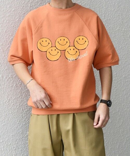 SHIPS / シップス Tシャツ | 【SHIPS any別注】athletic wear MASON: スマイルマーク/刺繍 スウェット Tシャツ◇ | 詳細21