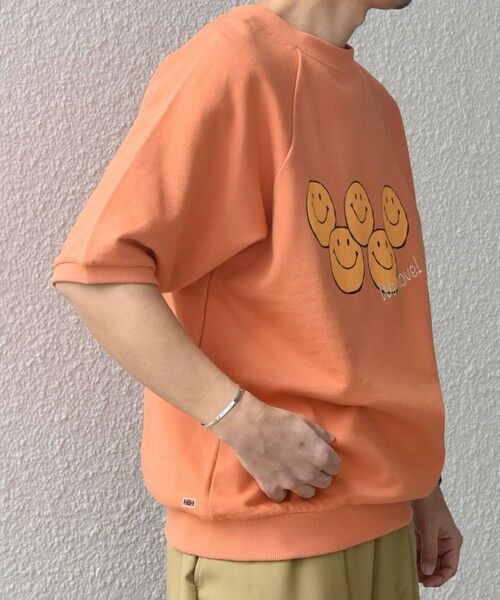 SHIPS / シップス Tシャツ | 【SHIPS any別注】athletic wear MASON: スマイルマーク/刺繍 スウェット Tシャツ◇ | 詳細22