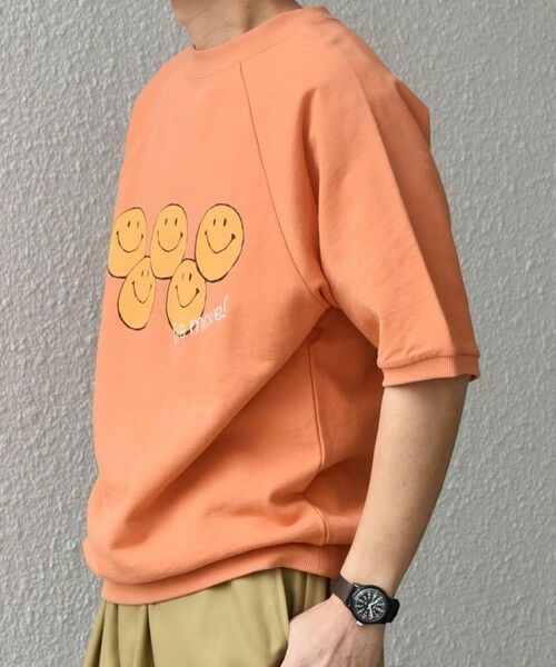 SHIPS / シップス Tシャツ | 【SHIPS any別注】athletic wear MASON: スマイルマーク/刺繍 スウェット Tシャツ◇ | 詳細23
