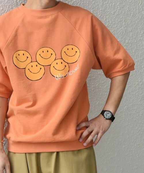 SHIPS / シップス Tシャツ | 【SHIPS any別注】athletic wear MASON: スマイルマーク/刺繍 スウェット Tシャツ◇ | 詳細24