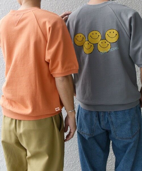 SHIPS / シップス Tシャツ | 【SHIPS any別注】athletic wear MASON: スマイルマーク/刺繍 スウェット Tシャツ◇ | 詳細25