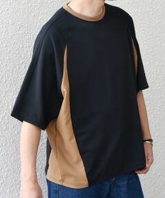 SHIPS / シップス Tシャツ | SHIPS any:〈洗濯機可能〉リブ パネル スポーティー ジャージー Tシャツ◇