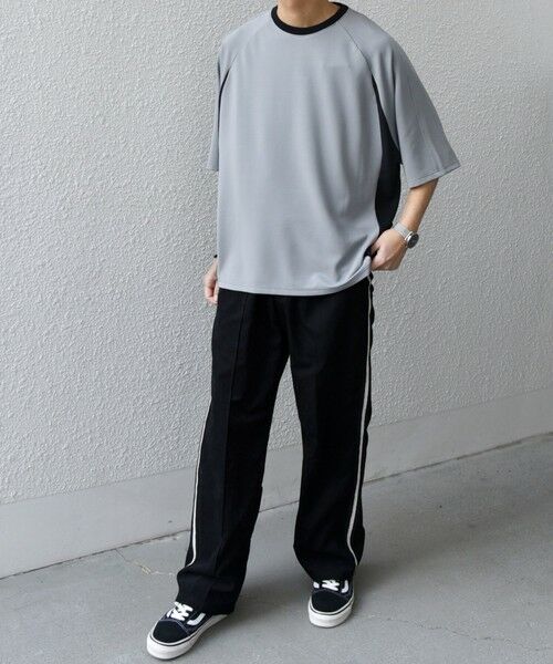 SHIPS / シップス Tシャツ | SHIPS any:〈洗濯機可能〉リブ パネル スポーティー ジャージー Tシャツ◇ | 詳細1