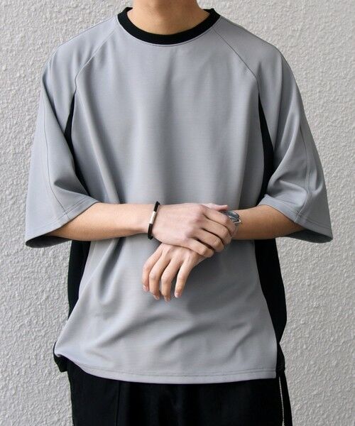 SHIPS / シップス Tシャツ | SHIPS any:〈洗濯機可能〉リブ パネル スポーティー ジャージー Tシャツ◇ | 詳細4