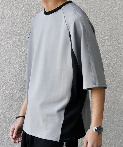 SHIPS / シップス Tシャツ | SHIPS any:〈洗濯機可能〉リブ パネル スポーティー ジャージー Tシャツ◇ | 詳細7