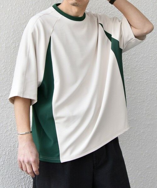 SHIPS / シップス Tシャツ | SHIPS any:〈洗濯機可能〉リブ パネル スポーティー ジャージー Tシャツ◇ | 詳細25