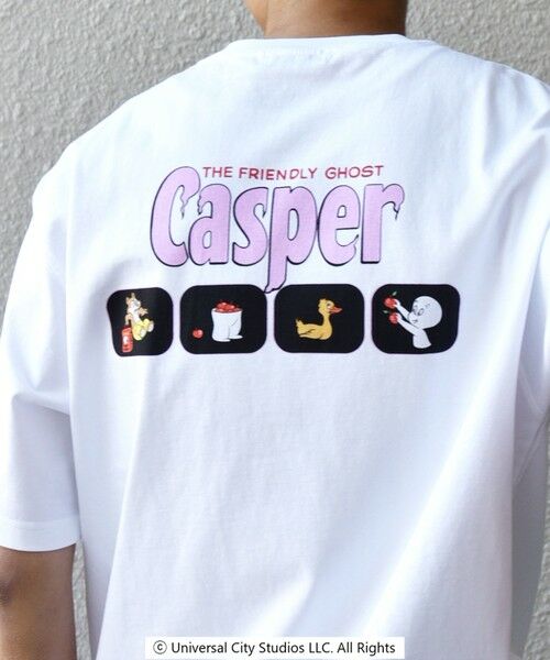 SHIPS / シップス Tシャツ | SHIPS any: CASPER ワンポイント/バックプリント コラボ Tシャツ◇(ホワイト)