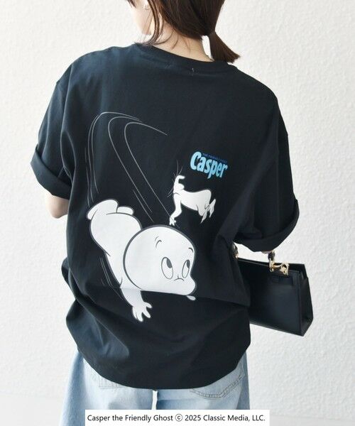 SHIPS / シップス Tシャツ | SHIPS any: CASPER ワンポイント/バックプリント コラボ Tシャツ◇(ブラック)