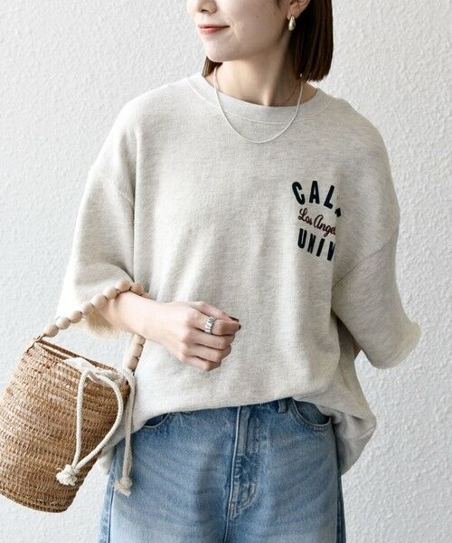 SHIPS / シップス Tシャツ | SHIPS any: ドライタッチ 吊り裏毛 ヴィンテージライク カレッジ スウェット Tシャツ◇ | 詳細2