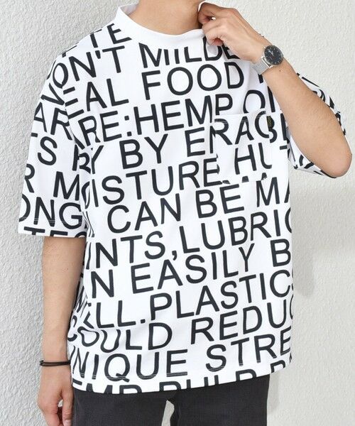 SHIPS / シップス Tシャツ | 【SHIPS any別注】Phatee: オーガニックコットン パターン プリント スピンドル ポケット Tシャツ◇ | 詳細3