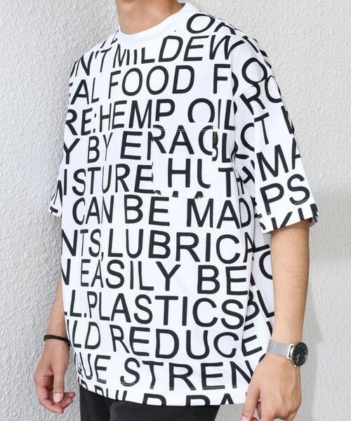 SHIPS / シップス Tシャツ | 【SHIPS any別注】Phatee: オーガニックコットン パターン プリント スピンドル ポケット Tシャツ◇ | 詳細4