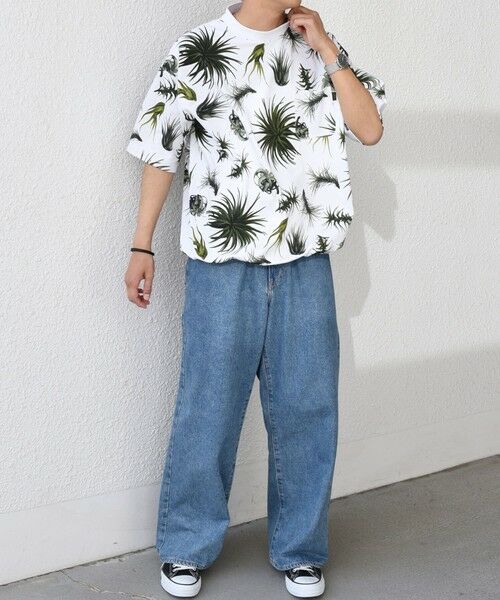 SHIPS / シップス Tシャツ | 【SHIPS any別注】Phatee: オーガニックコットン パターン プリント スピンドル ポケット Tシャツ◇ | 詳細8