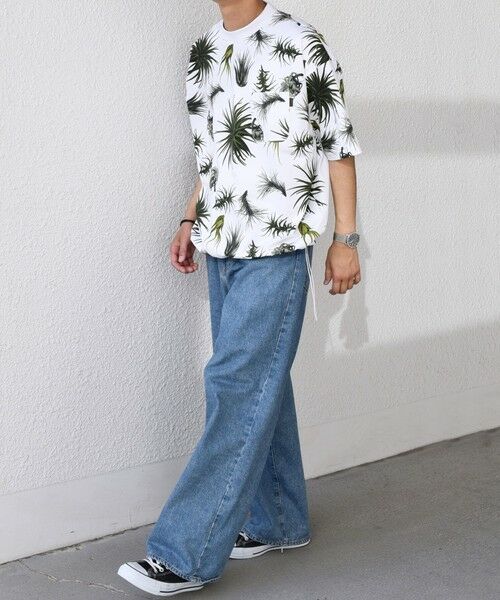 SHIPS / シップス Tシャツ | 【SHIPS any別注】Phatee: オーガニックコットン パターン プリント スピンドル ポケット Tシャツ◇ | 詳細9