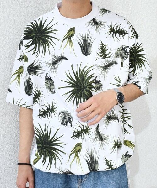 SHIPS / シップス Tシャツ | 【SHIPS any別注】Phatee: オーガニックコットン パターン プリント スピンドル ポケット Tシャツ◇ | 詳細10