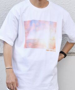 SHIPS / シップス Tシャツ | SHIPS any: オーシャン フォトグラフ プリント ワンポイント 刺繍 Tシャツ◇