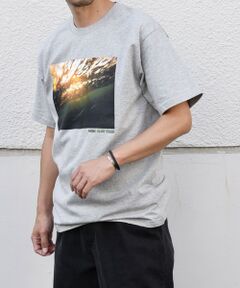 SHIPS / シップス Tシャツ | SHIPS any: オーシャン フォトグラフ プリント ワンポイント 刺繍 Tシャツ◇