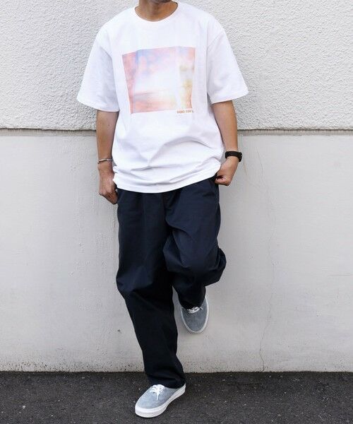 SHIPS / シップス Tシャツ | SHIPS any: オーシャン フォトグラフ プリント ワンポイント 刺繍 Tシャツ◇ | 詳細1