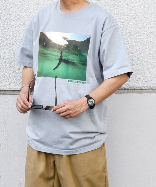 SHIPS / シップス Tシャツ | SHIPS any: オーシャン フォトグラフ プリント ワンポイント 刺繍 Tシャツ◇ | 詳細19