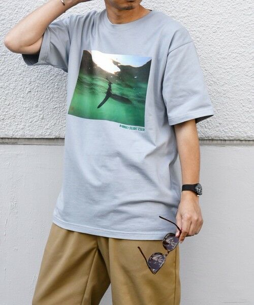 SHIPS / シップス Tシャツ | SHIPS any: オーシャン フォトグラフ プリント ワンポイント 刺繍 Tシャツ◇ | 詳細20