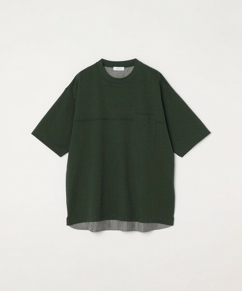 SHIPS / シップス Tシャツ | SHIPS any: バックメッシュ / ストライプシャツ ドッキング フェイクレイヤード ポケット Tシャツ◆ | 詳細19