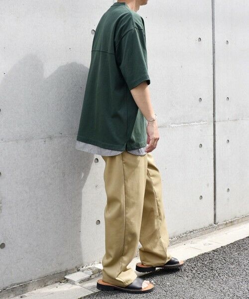 SHIPS / シップス Tシャツ | SHIPS any: バックメッシュ / ストライプシャツ ドッキング フェイクレイヤード ポケット Tシャツ◆ | 詳細15