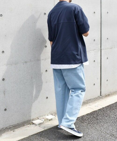 SHIPS / シップス Tシャツ | SHIPS any: バックメッシュ / ストライプシャツ ドッキング フェイクレイヤード ポケット Tシャツ◆ | 詳細22