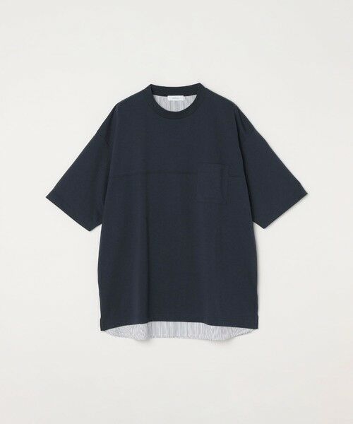 SHIPS / シップス Tシャツ | SHIPS any: バックメッシュ / ストライプシャツ ドッキング フェイクレイヤード ポケット Tシャツ◆ | 詳細26