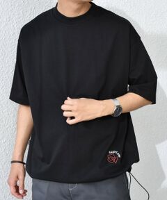 SHIPS / シップス Tシャツ | SHIPS any: オーガニック コットン ワンポイント ロゴ プリント×刺繍 スピンドル Tシャツ◇