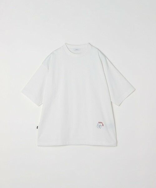 SHIPS / シップス Tシャツ | SHIPS any: オーガニック コットン ワンポイント ロゴ プリント×刺繍 スピンドル Tシャツ◇ | 詳細8