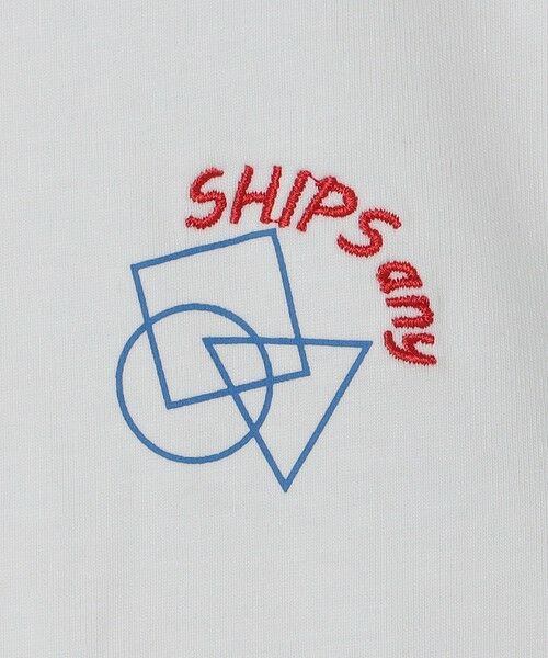 SHIPS / シップス Tシャツ | SHIPS any: オーガニック コットン ワンポイント ロゴ プリント×刺繍 スピンドル Tシャツ◇ | 詳細12