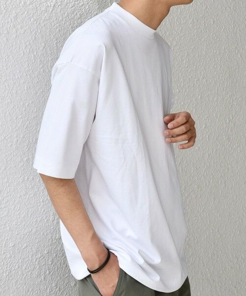 SHIPS / シップス Tシャツ | SHIPS any: オーガニック コットン ワンポイント ロゴ プリント×刺繍 スピンドル Tシャツ◇ | 詳細4