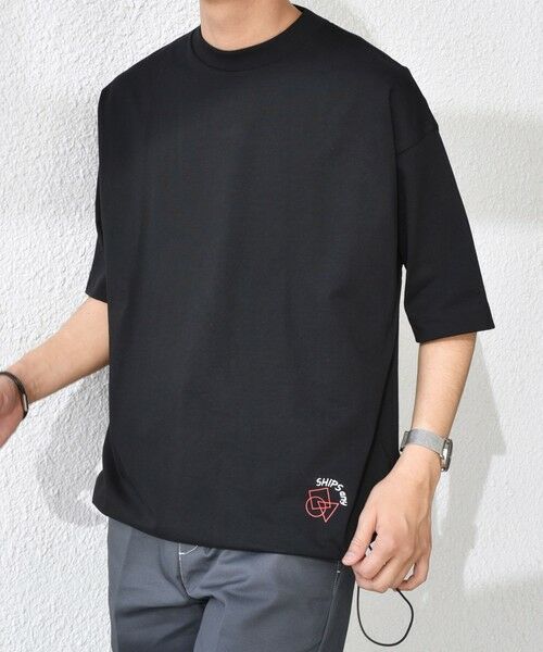 SHIPS / シップス Tシャツ | SHIPS any: オーガニック コットン ワンポイント ロゴ プリント×刺繍 スピンドル Tシャツ◇ | 詳細21