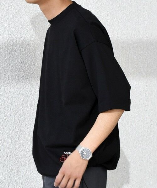SHIPS / シップス Tシャツ | SHIPS any: オーガニック コットン ワンポイント ロゴ プリント×刺繍 スピンドル Tシャツ◇ | 詳細22