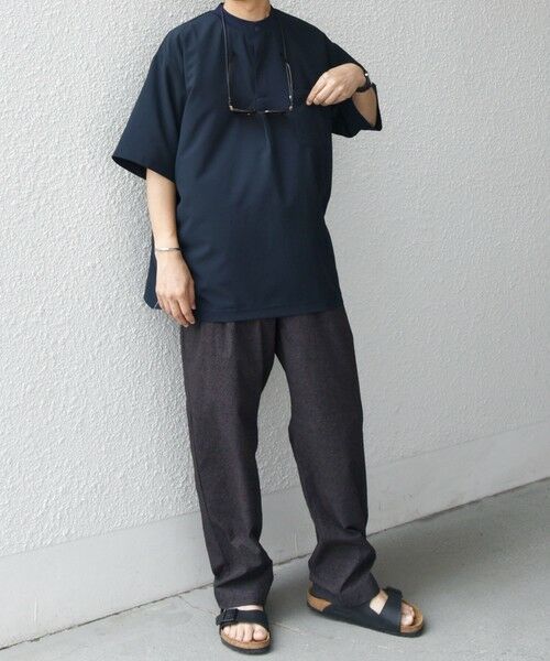 SHIPS / シップス Tシャツ | SHIPS any:〈洗濯機可能〉メッシュ ヘンリーネック ポケット Tシャツ◇ | 詳細15